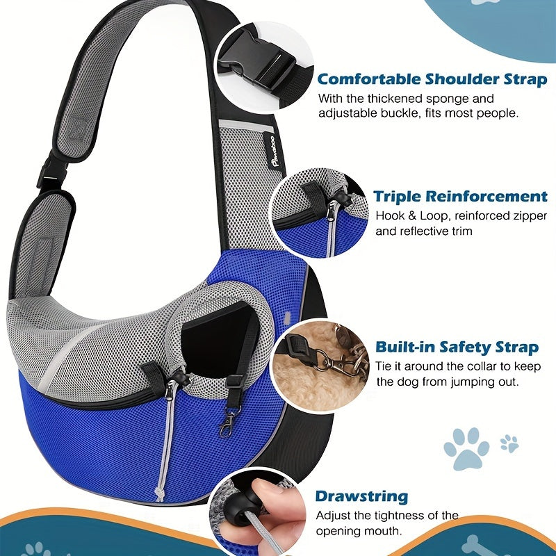 Sac de transport en bandoulière pour chiot et petit chien, divers coloris