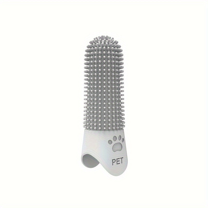 Brosse à dents pour animaux à 360°, brosse silicone, enfilable sur un doigt, lavable à la main, diverses couleurs