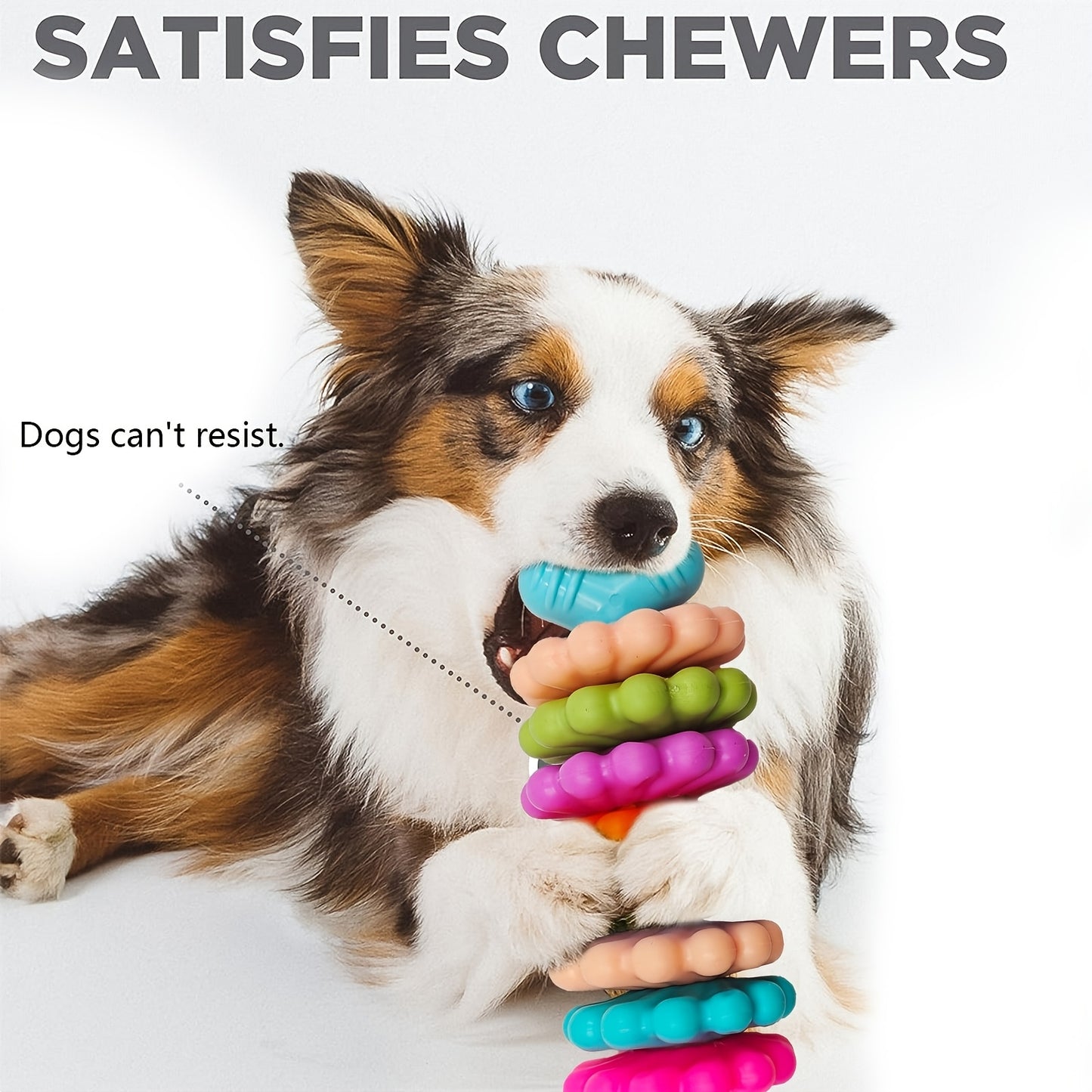 Jouets à mâcher pour chiens en forme d'os - Jouets dentaires résistants aux morsures pour nettoyer les dents, idéal pour l'élimination de la plaque dentaire