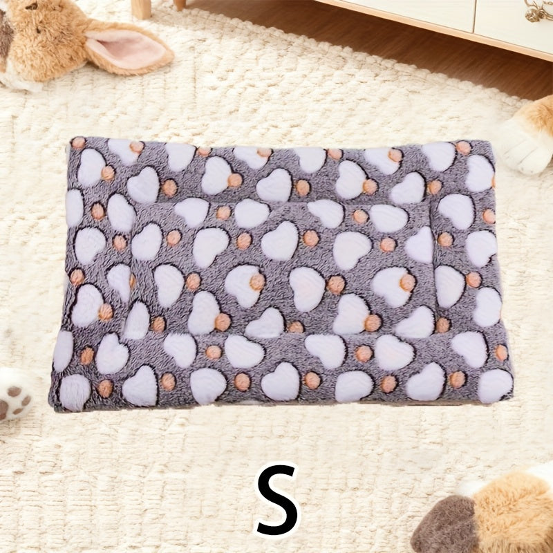 Tapis double épaisseur pour chien et chat, chaud et confortable, divers motifs imprimés, diverses couleurs