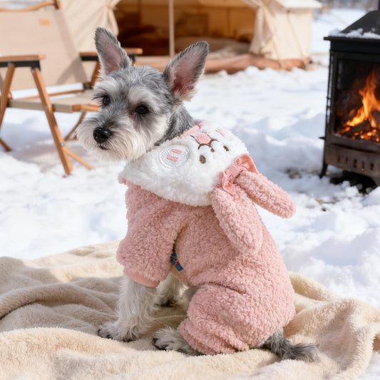 Sweat à capuche pour chien en forme de lapin, costume mignon pour Pâques tout doux et tout chaud, pour petits chiens