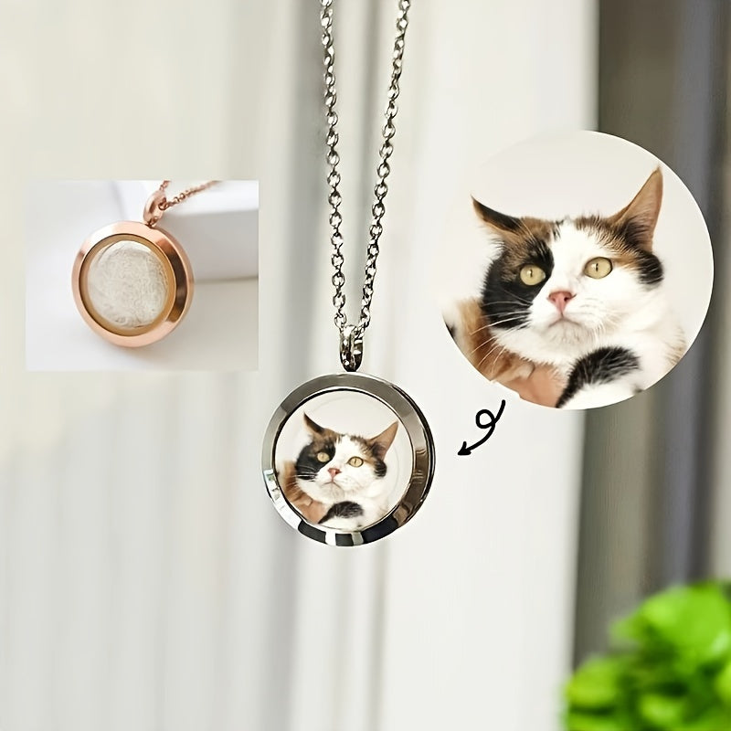 Collier commémoratif personnalisé pour se souvenir de votre animal de compagnie, pendentif pour poils d'animaux et photo de votre compagnon disparu, diverses couleurs