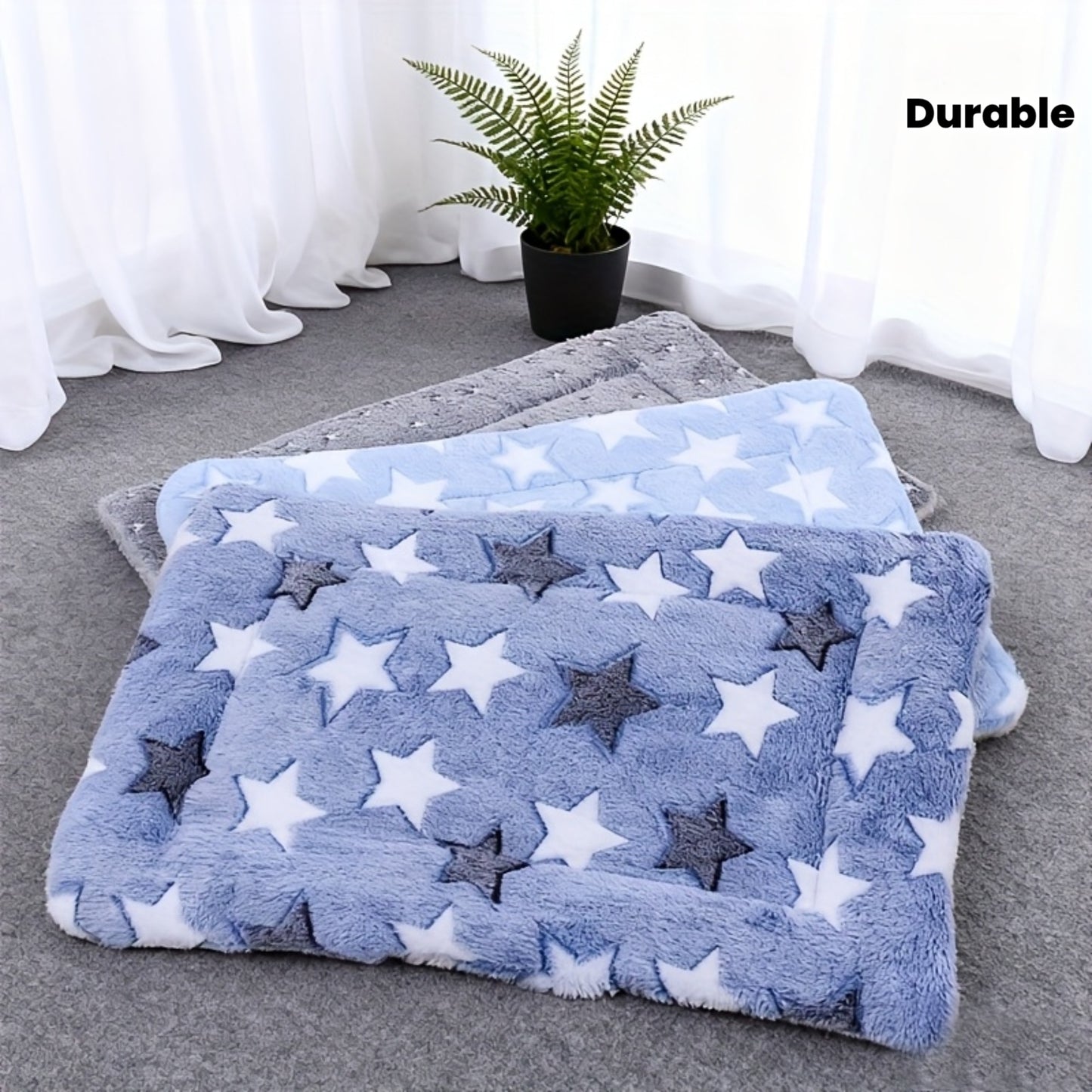 Tapis pour chien et chat, épais chaud et confortable avec motif étoilé, diverses couleurs
