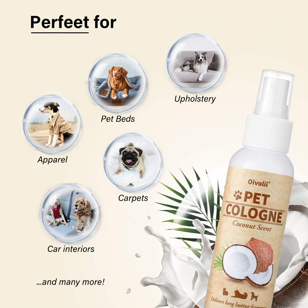 Spray parfumé spécialement formulé qui offre un parfum durable, garantissant que votre adorable compagnon se démarque lors des promenades et apporte une énergie rafraîchissante à sa vie.