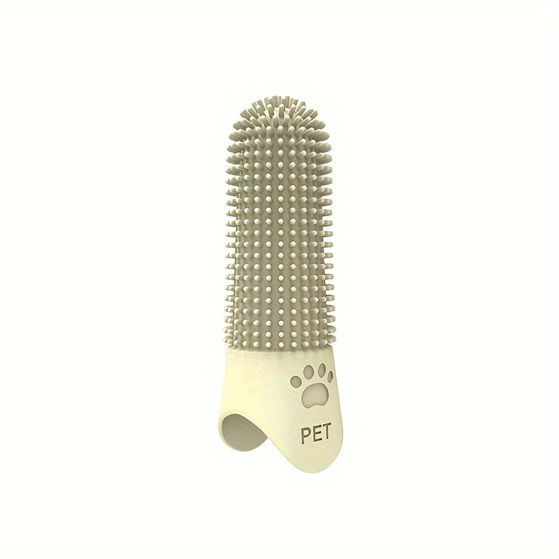 Brosse à dents pour animaux à 360°, brosse silicone, enfilable sur un doigt, lavable à la main, diverses couleurs
