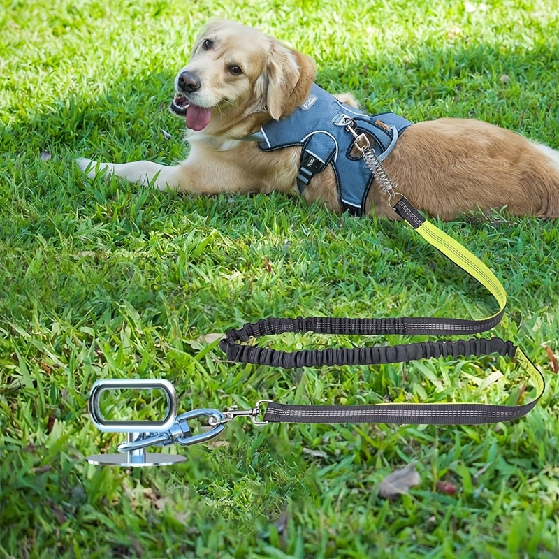 Lot de 5 pièces pour piquet d'attache pour chien, robuste - En acier inoxydable, pivotant à 360°, adapté aux jardins, compatible avec toutes les laisses