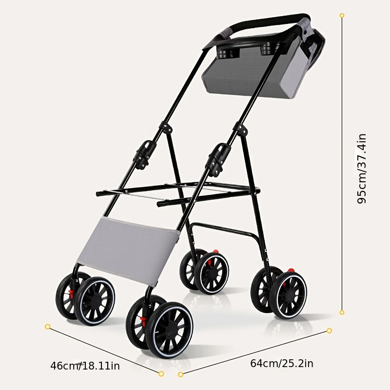 Poussette pour chien et chat 3 en 1, multifonctionnelle avec 4 doubles roues, tout terrain, panier amovible, pliable et compacte, en maille respirante, diverses couleurs