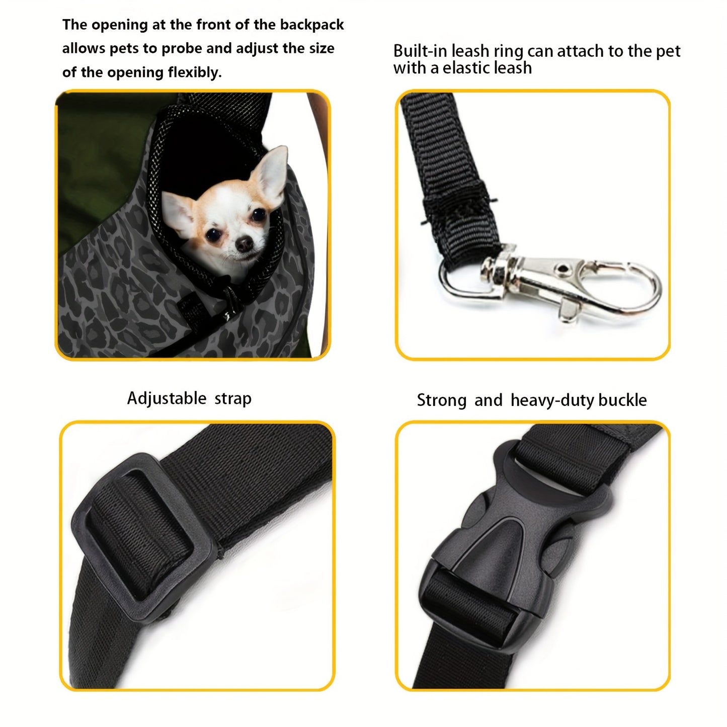 Sac de transport en bandoulière pour chiot et petit chien, divers motifs et divers coloris