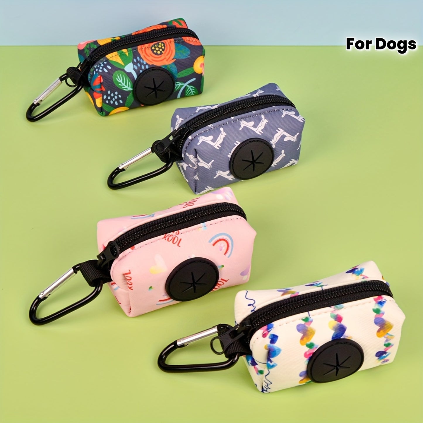 Distributeur de sacs pour crottes de chiens, divers motifs et diverses couleurs