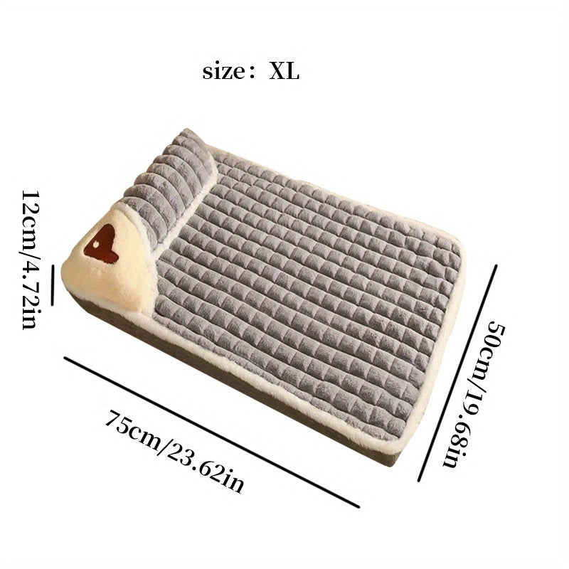 Tapis épais pour chien, housse amovible lavable en machine, doux, chaud et confortable, motif de cœur