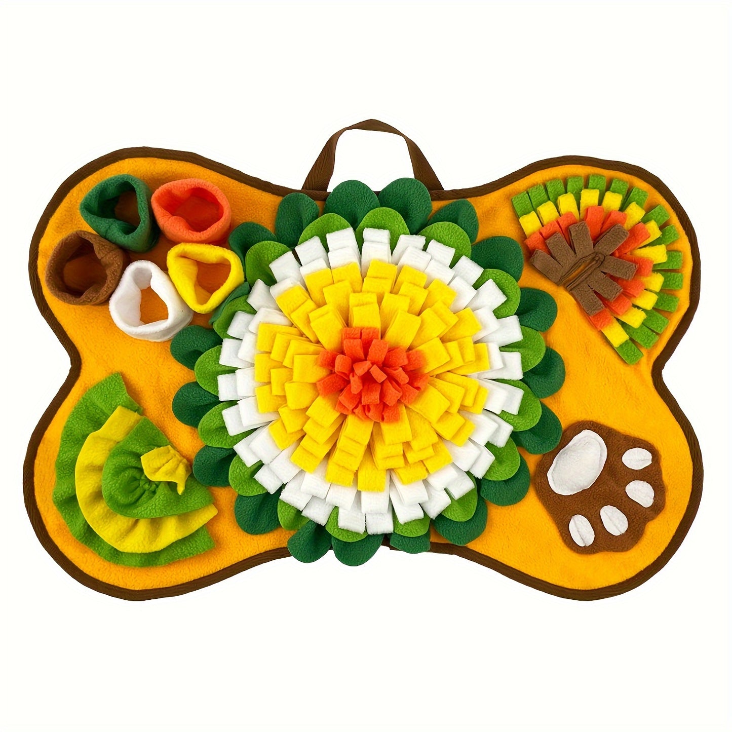 Tapis interactif pour chien en forme d'os, tapis pour jeux olfactifs et alimentation lente, lavable en machine