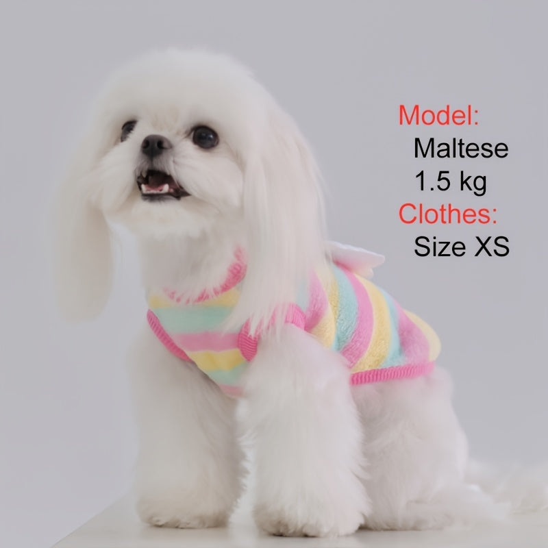 Gilet douillet en polaire pour chien avec jolis motifs d'animaux : lapin, escargot, grenouille, poney, etc - idéal pour les petites races - lavable à la main uniquement