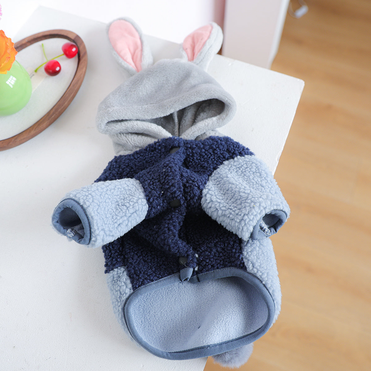 Sweat à capuche mignon pour chiens, costume de lapin pour Pâques, tout doux et tout chaud