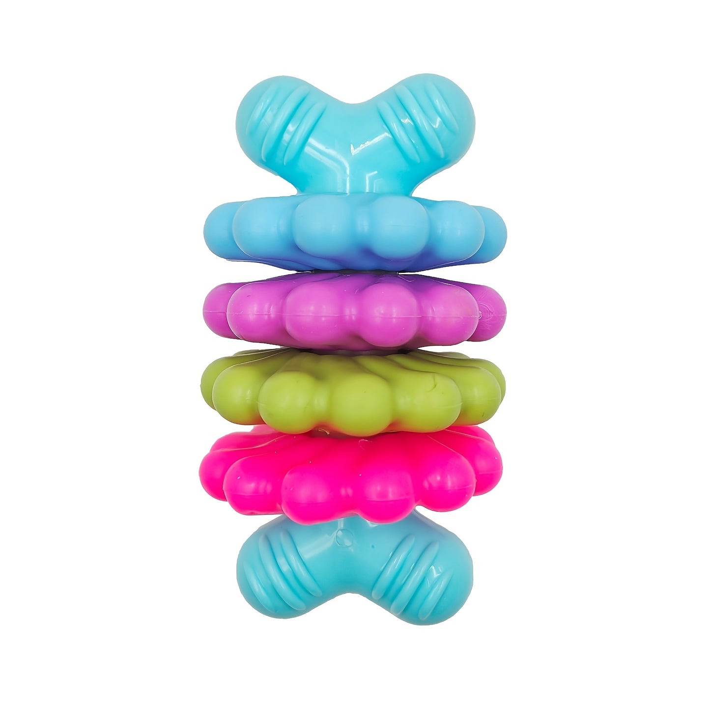 Jouets à mâcher pour chiens en forme d'os - Jouets dentaires résistants aux morsures pour nettoyer les dents, idéal pour l'élimination de la plaque dentaire