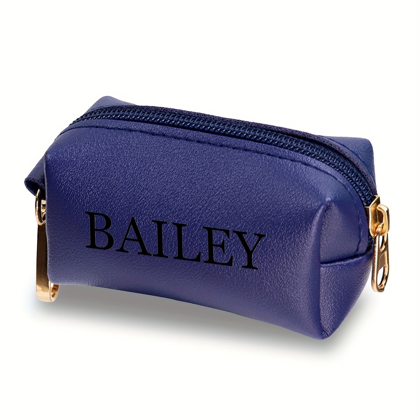 Porte-sac à crottes pour chien avec fermeture éclair, personnalisable, diverses couleurs