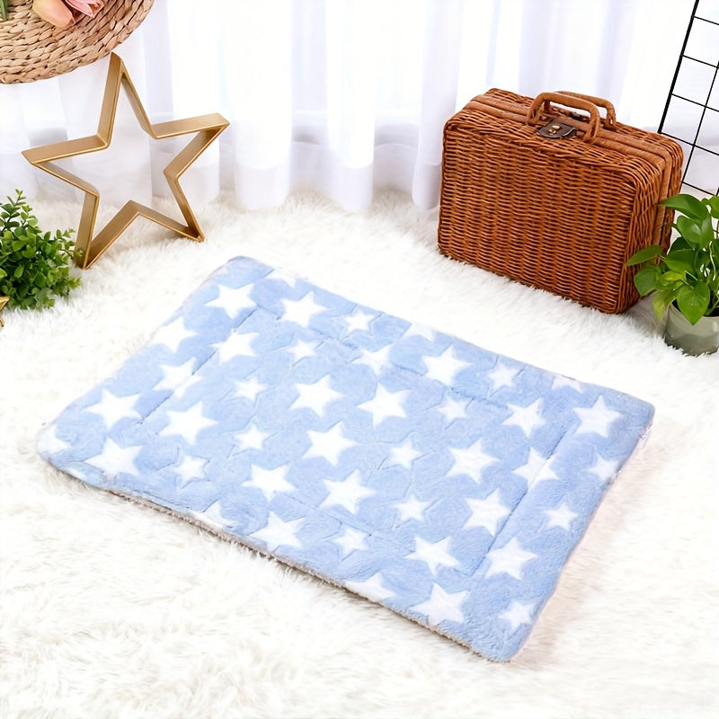 Tapis pour chien et chat, épais chaud et confortable avec motif étoilé, diverses couleurs