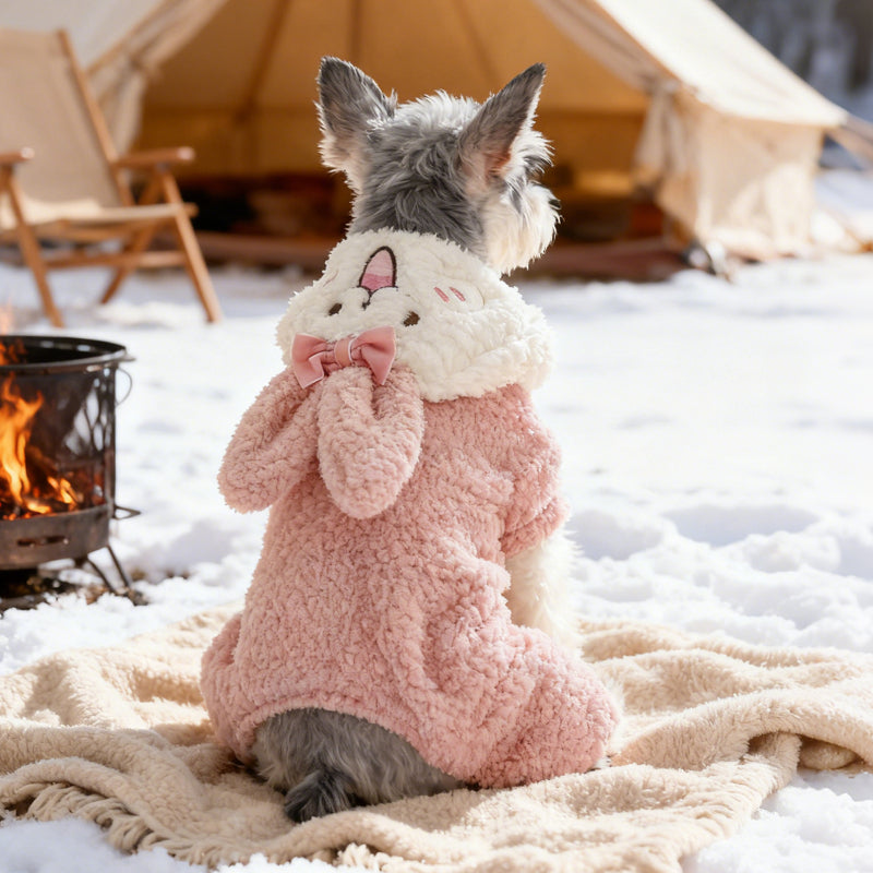 Sweat à capuche pour chien en forme de lapin, costume mignon pour Pâques tout doux et tout chaud, pour petits chiens