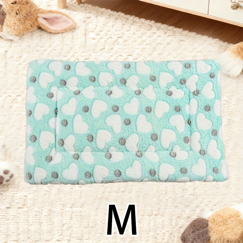 Tapis double épaisseur pour chien et chat, chaud et confortable, divers motifs imprimés, diverses couleurs