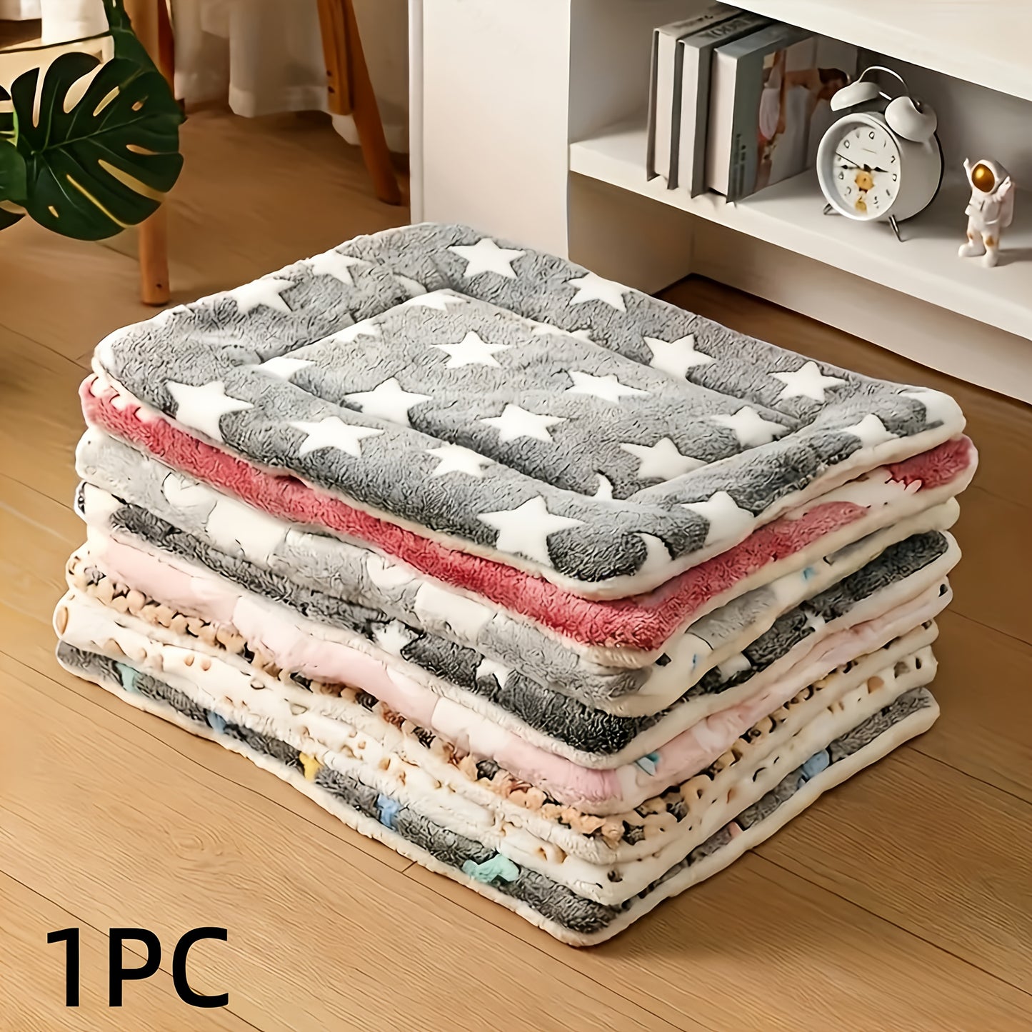 Tapis pour chien et chat, en peluche toute douce, bien chaud et confortable, motifs divers