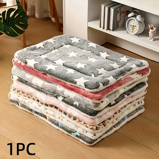 Tapis pour chien et chat, en peluche toute douce, bien chaud et confortable, motifs divers