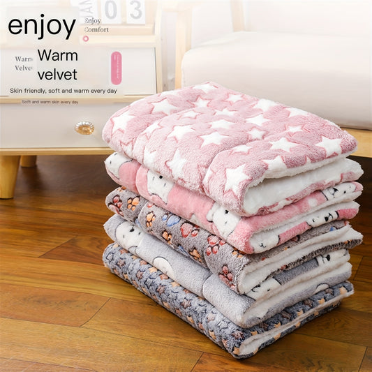 Tapis de couchage pour chien et chat, épais et chaud, divers motifs et diverses couleurs