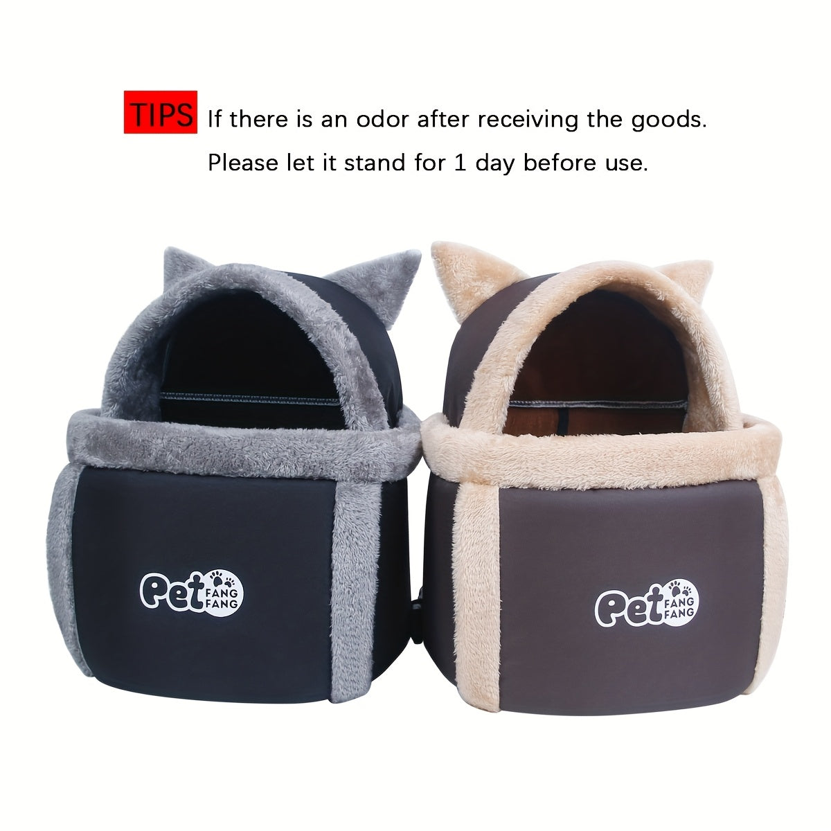 Sac de transport pour chat et petit chien, grande capacité pour rester au chaud en hiver, avec un harnais de sécurité, doux et respirant, design mignon, diverses couleurs