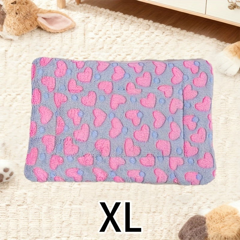 Tapis double épaisseur pour chien et chat, chaud et confortable, divers motifs imprimés, diverses couleurs