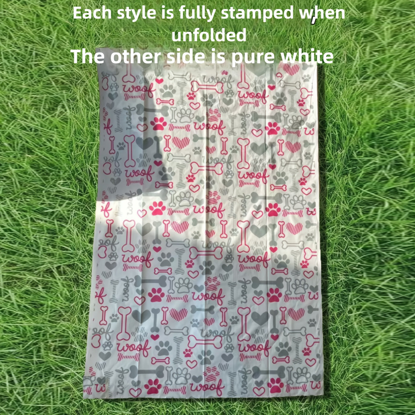 4 rouleaux de sacs épais pour crottes de chien parfumés, sacs avec motifs mignons, pour les sorties en extérieur avec votre chien