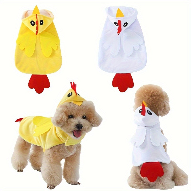 Costume de Pâques en forme de poulet mignon, pour petits chiens, diverses couleurs