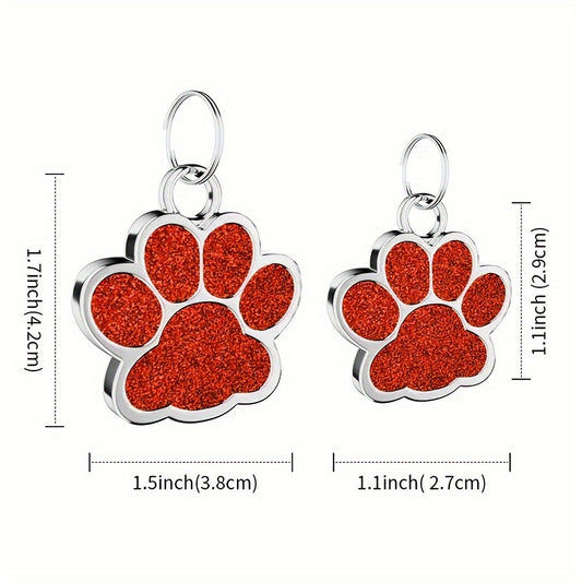 Médaille personnalisable pour chien, en forme d'os. Diverses couleurs pailletées disponibles