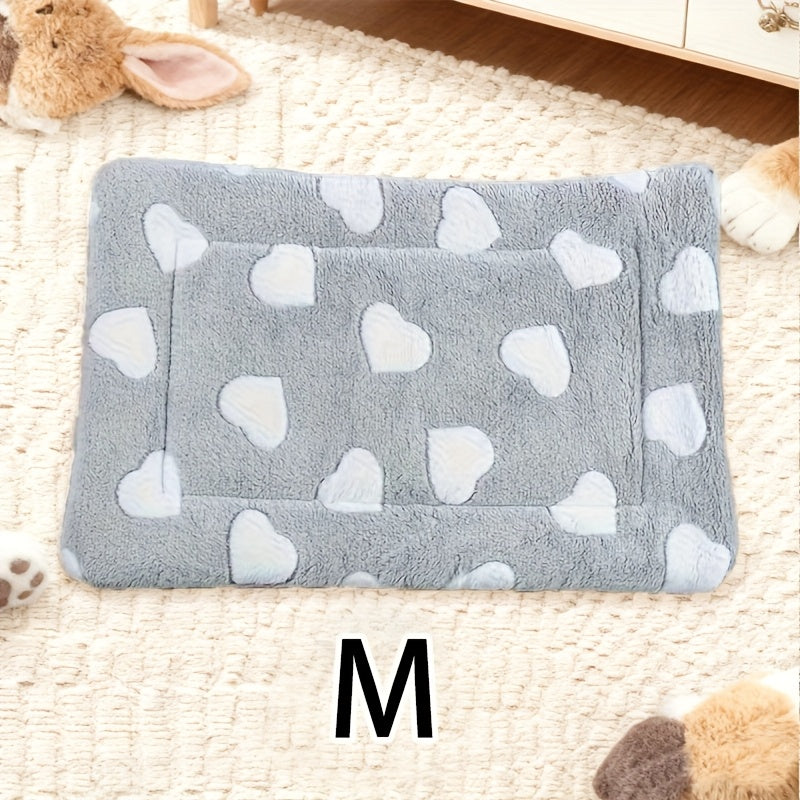 Tapis double épaisseur pour chien et chat, chaud et confortable, divers motifs imprimés, diverses couleurs