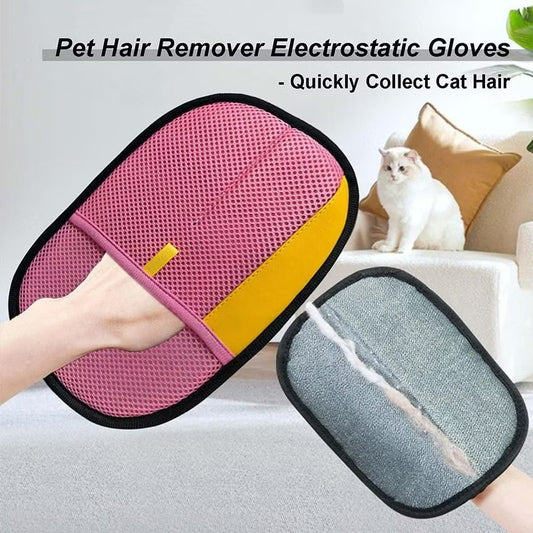 Gant amélioré pour éliminer les poils de chiens et chat sur toutes surfaces, diverses couleurs