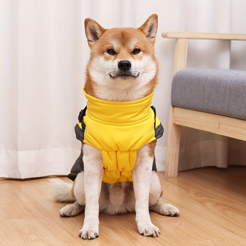 Manteau pour chien avec harnais intégré - bien chaud, bandes réfléchissantes, diverses couleurs