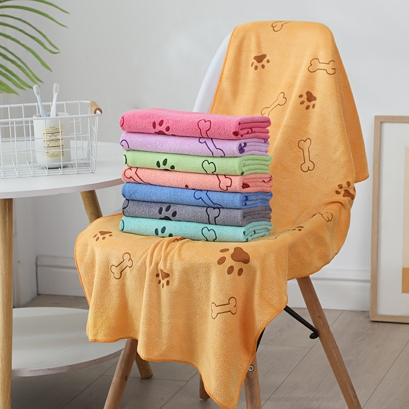 Serviette ultra-absorbante pour chiens et chats, en microfibre, motifs mignons, diverses couleurs