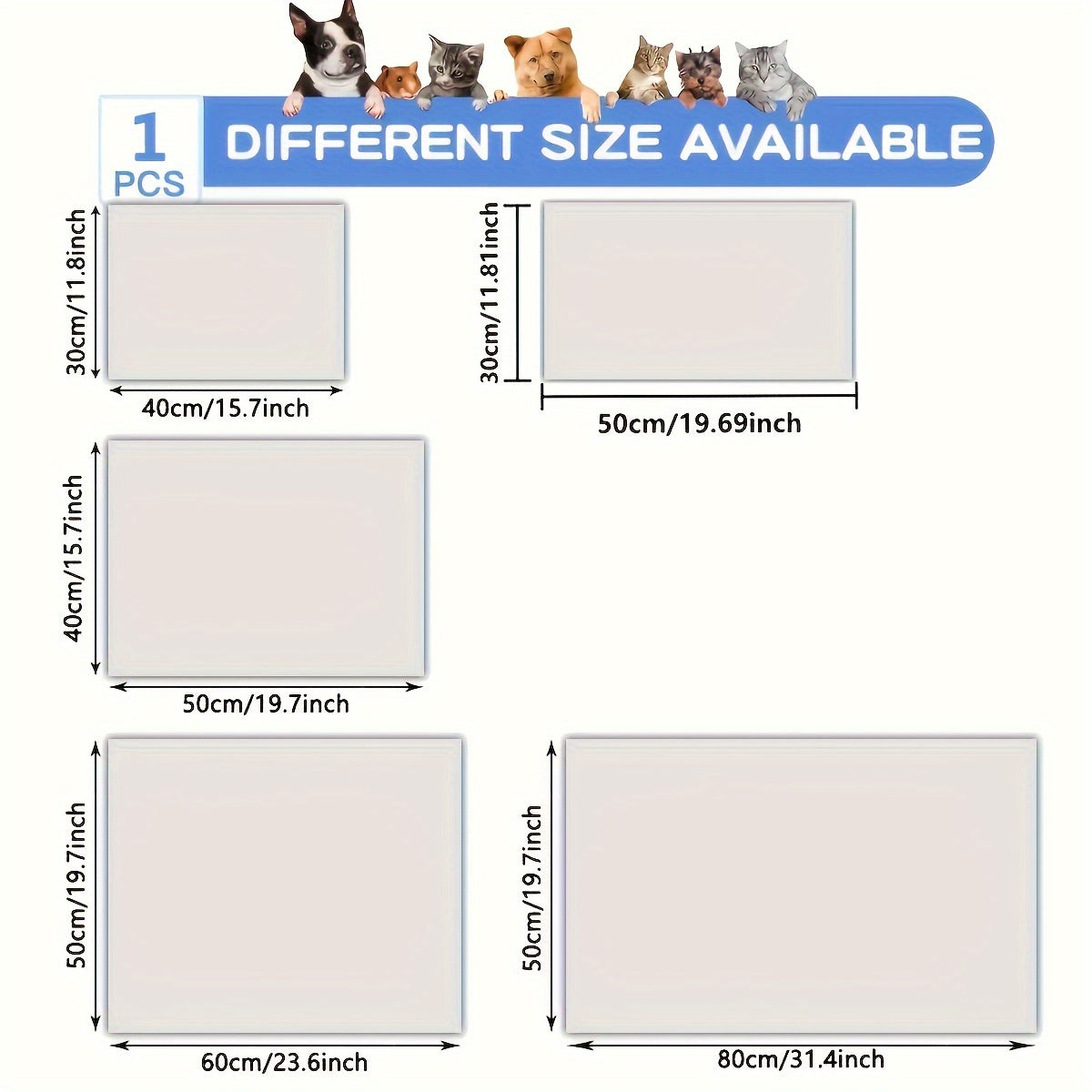 Tapis d'alimentation pour chien, mignon avec motif de pattes et d'os, beige