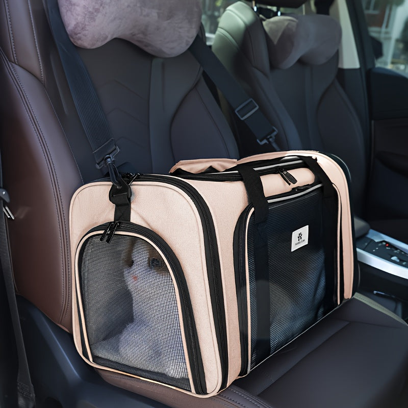 Sac de transport pour chien et chat, conçu en maille pour permettre une totale aération pour un confort optimal de votre animal. Diverses couleurs