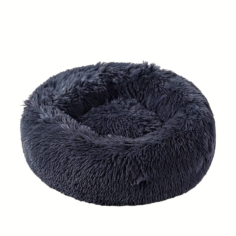 Lit rond pour chien et chat, douillet en peluche, chaud et confortable, diverses couleurs