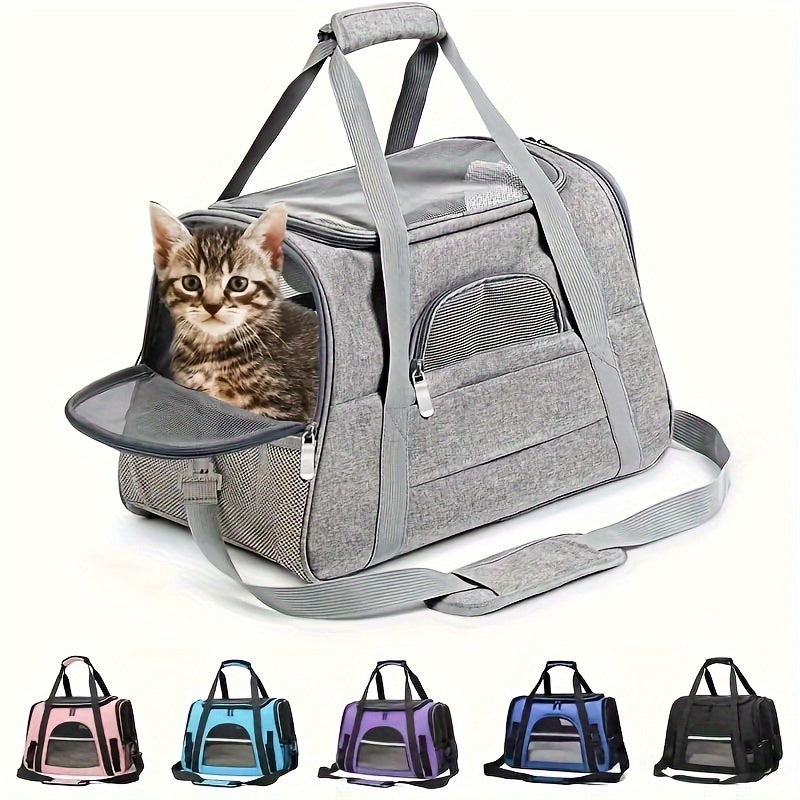 Sac de transport pour chien et chat, conçu en maille pour une aération totale et un confort optimal de votre animal, divers coloris