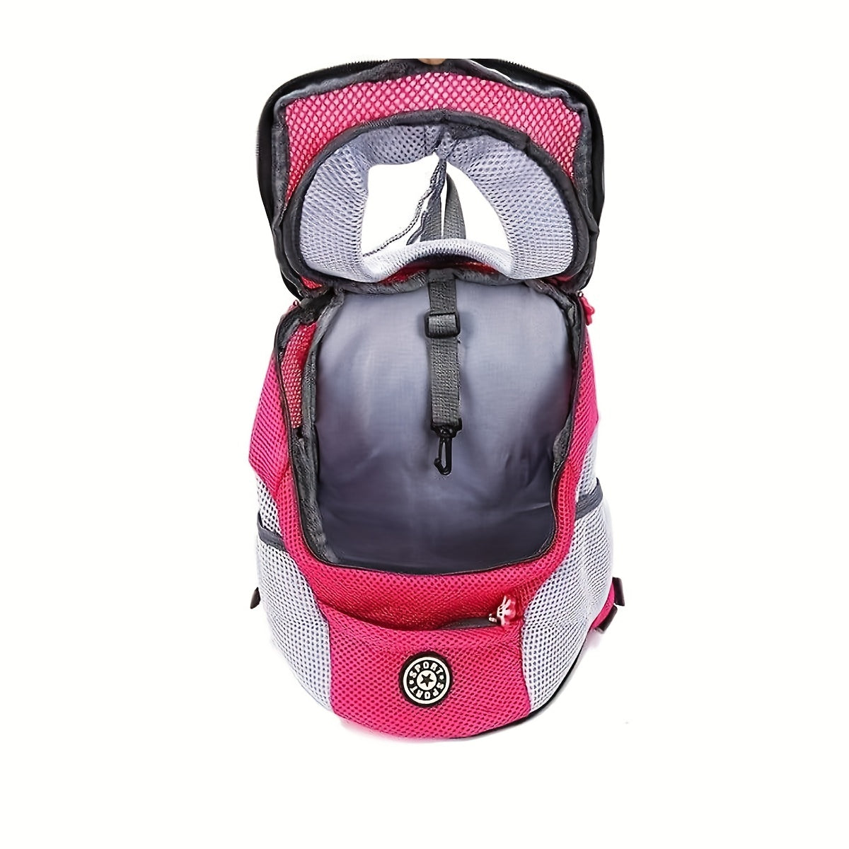 Sac à dos pour petit chien, ajustable à l'avant, avec rembourrage confortable et fenêtres en filet pour une aération et un confort optimal
