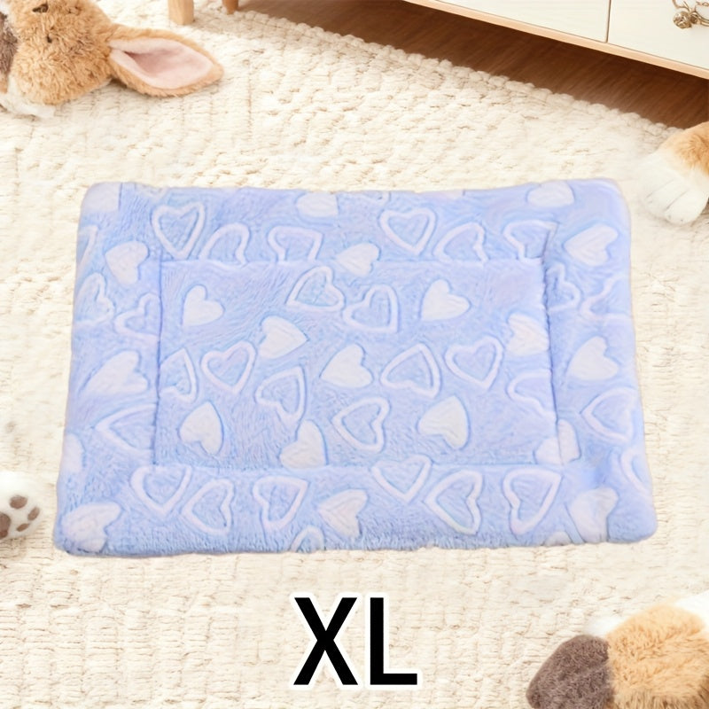 Tapis double épaisseur pour chien et chat, chaud et confortable, divers motifs imprimés, diverses couleurs