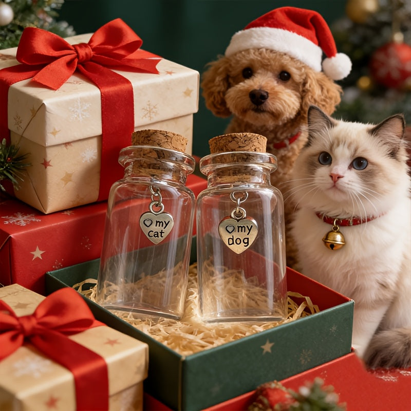Récipient commémoratif en verre pour conserver les poils de votre chien ou chat disparu