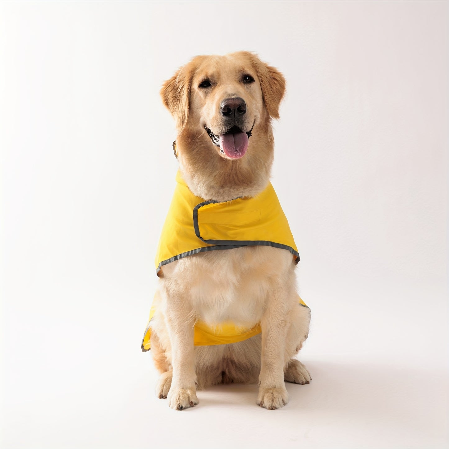Imperméable jaune, réversible avec motifs, pour chien