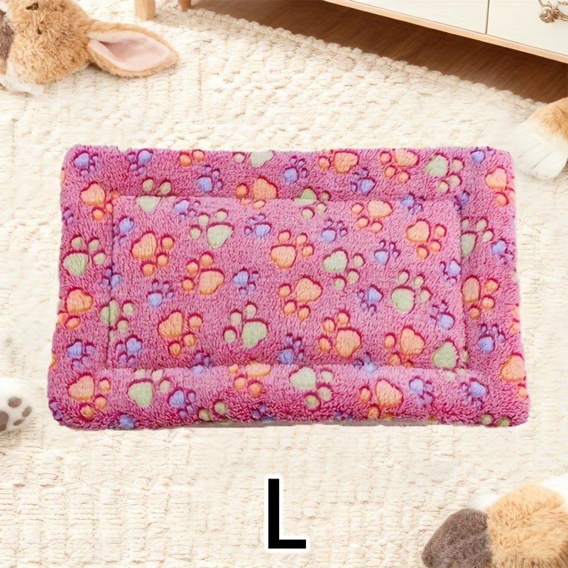 Tapis double épaisseur pour chien et chat, chaud et confortable, divers motifs imprimés, diverses couleurs