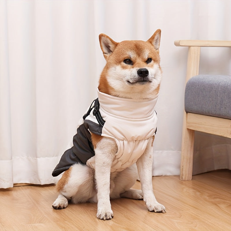 Manteau pour chien avec harnais intégré - bien chaud, bandes réfléchissantes, diverses couleurs
