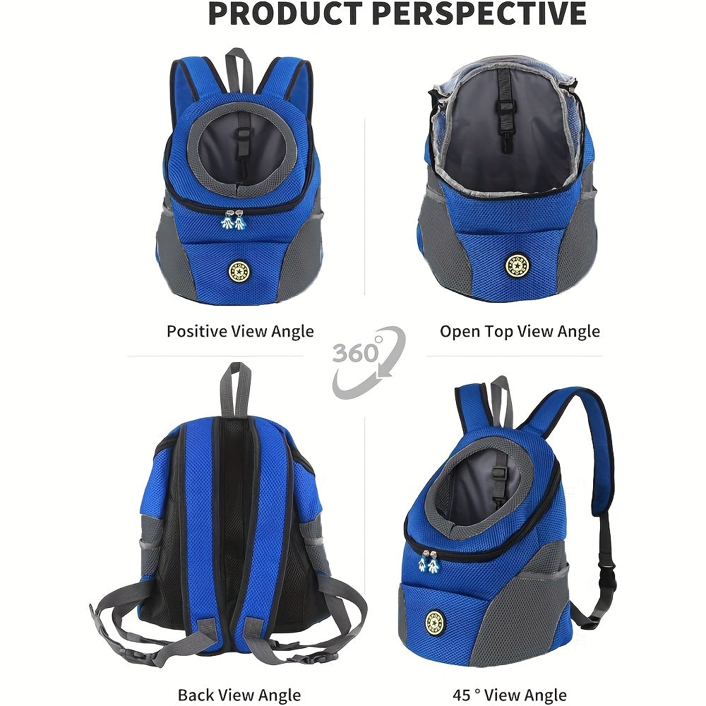 Sac à dos de transport pour chien, réglable à l'avant, ventilé pour un confort optimal, diverses couleurs