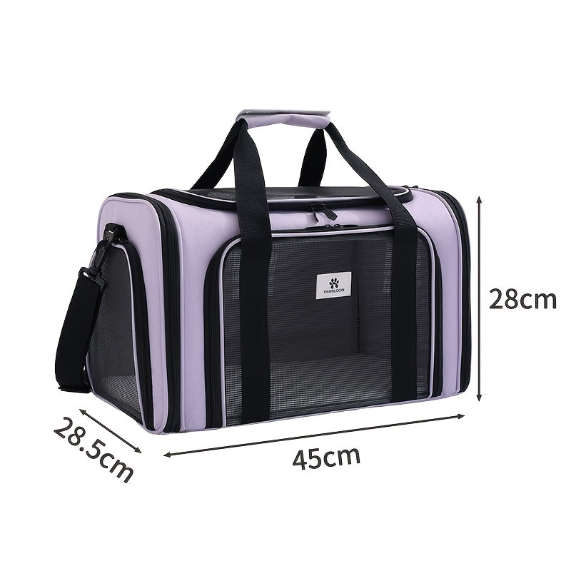 Sac de transport pour chien et chat, conçu en maille pour permettre une totale aération pour un confort optimal de votre animal. Diverses couleurs