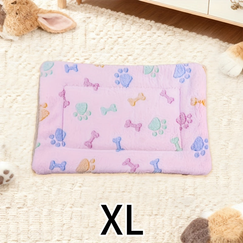 Tapis double épaisseur pour chien et chat, chaud et confortable, divers motifs imprimés, diverses couleurs