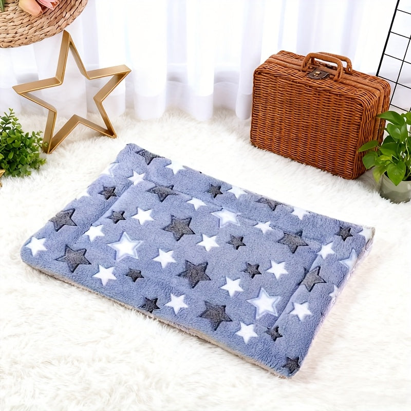 Tapis pour chien et chat, épais chaud et confortable avec motif étoilé, diverses couleurs