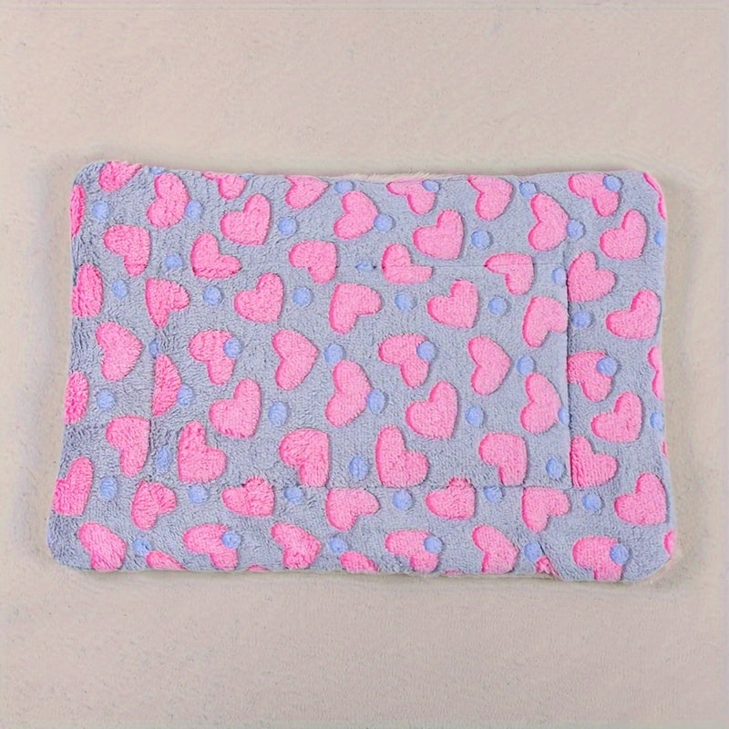 Tapis double épaisseur pour chien et chat, chaud et confortable, divers motifs imprimés, diverses couleurs