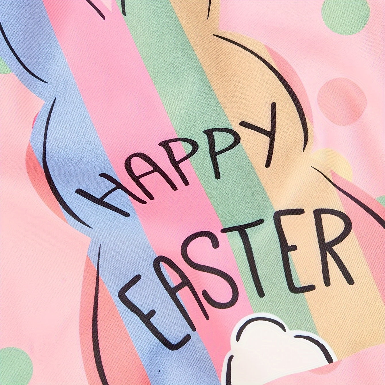 Pull léger pour petit chien, rose avec lapin Happy Easter, vêtement/costume pour Pâques, multi couleurs